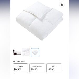 Mainstays Down Alternative Duvet, Twin
 (like new)